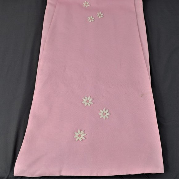 60s Maxi Fish Net Train Evening Gown Prom Dress Barbie Pink Handmade Vintage XS - Picture 12 of 16